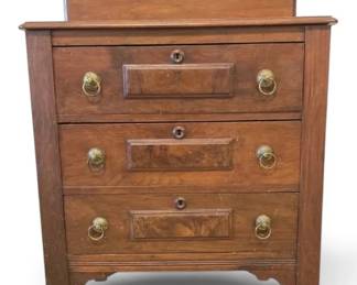 Victorian Three Drawer StepBack Dresser