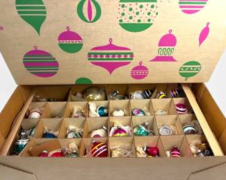 Vintage Shiny Brite Ornaments  Storage Box