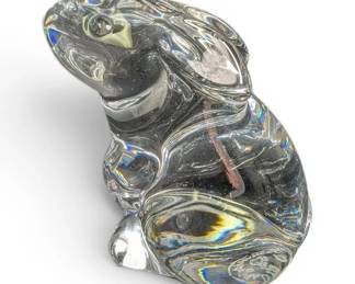 Baccarat Clear Crystal Glass Rabbit