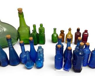 Blue, Green,  More Glass Jars