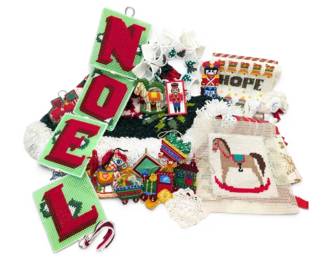 Latch Hook Tree Skirt  More Handmade Christmas Decor