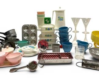 Little Kids Kitchen Pretend Dishes, Pans,  More