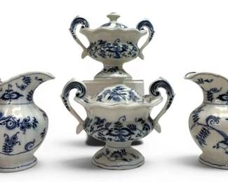 Blue Danube Porcelain Pitchers  Sugar Bowls
