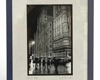 Daniel Powers 1999 Florence, Italy Photograph w Metal Frame  Signed