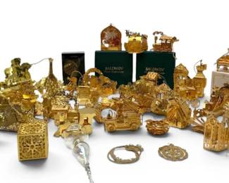 Baldwin Golden Metal Ornaments  More