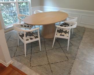 Oval Wooden Pedestal Base Table (top needs to come off to remove)