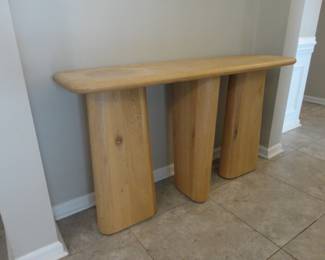 Anthropologie Kalle Sculptural Oak Console (water spot on the top)