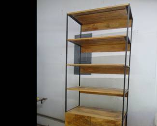 Display/bookshelf matches the desk