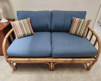 Rattan loveseat