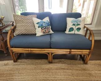Rattan loveseat