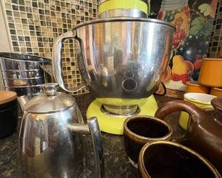 KitchenAid Artisan Series 5-Qt. Stand Mixer (Lime Green) with Stainless Steel Bowl, Teapot, and Mugs