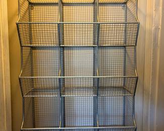 Restoration Hardware Industrial Wire 9-Cubby Wall Organizer