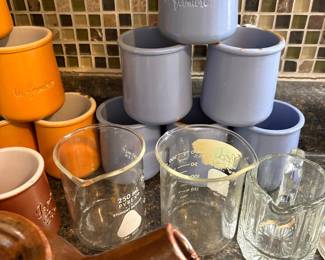 La Fermière Ceramic Yogurt Pots and Pyrex Beakers