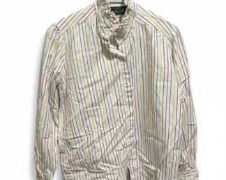 J.G. Hook Striped Ruffled Blouse