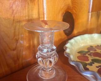 Fostoria American Clear Glass Candlestick Holder