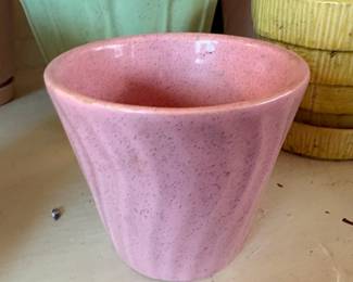 Vintage Speckled Pink USA Pottery Planter