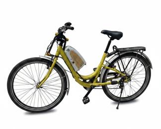 Yellow Electric Cruiser Bike