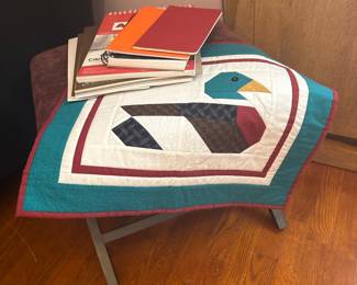 Handmade Quilted Wall Hanging with Duck Motif