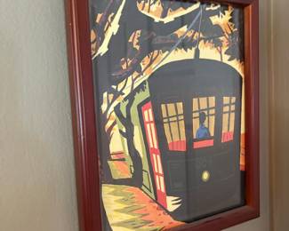 Joop Polder "Tram in the Forest" Art Print