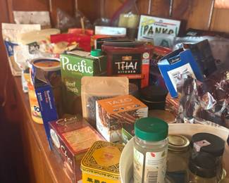 Assorted Packaged Foods and Spices
