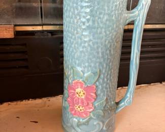 Roseville Pottery Cosmos Blue Ewer