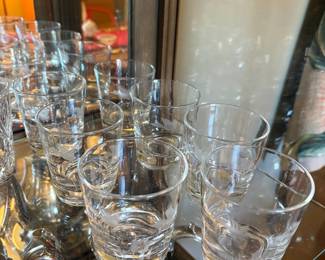 Set of 6 Etched Crystal Tumblers