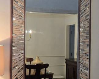 Wall mirror with a textured frame - 32,25in x 48.5in