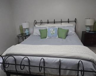 King size mattress and bed frame (bedding not included)
