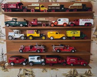 many die cast truck banks mint in boxes