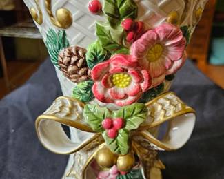 Fitz and Floyd Floral Vase