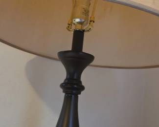 Dark Wood Table Lamp second image