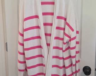 Striped Open Cardigan