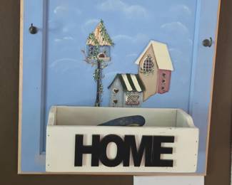 Wooden HOME Key Holder Wall Art