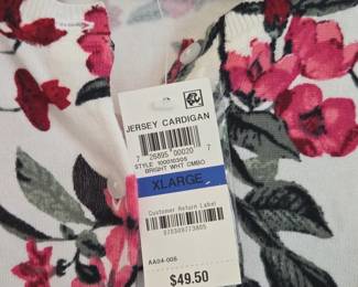 Karen Scott Floral Cardigan second image