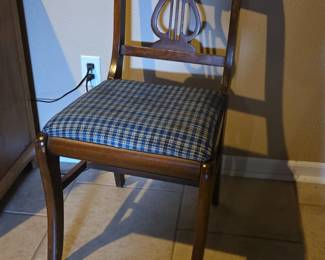 Duncan Phyfe Style Lyre Back Dining Chair