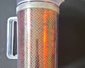 Iridescent Woven Pattern Plastic Pitcher