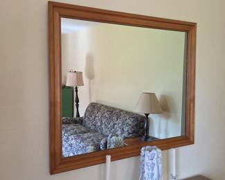 Wooden Framed Wall Mirror