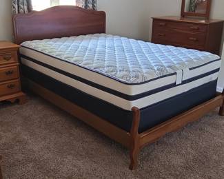 Full Bed Frame, Mattress, Box Spring Set second image