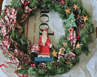 Christmas Wreath with Santa