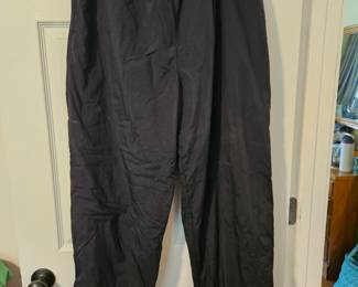 Black Nylon Track Pants