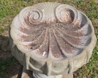 Scalloped Concrete Bird Bath second image