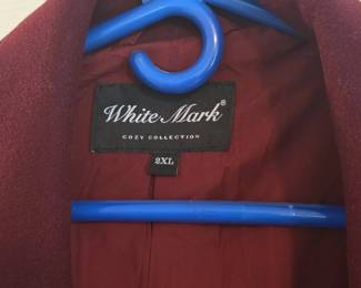 White Mark Burgundy Coat second image