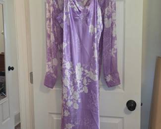Lane Bryant Lavender Floral Silk Dress Set