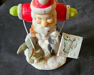 Dean Griff Santa with Rabbit and Cat Figurine