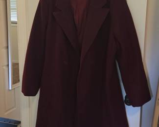 White Mark Burgundy Coat