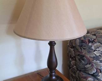 Dark Wood Table Lamp B
