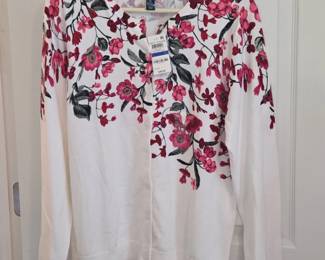 Karen Scott Floral Cardigan