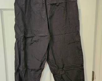 Vintage Black Nylon Track Pants