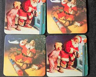 Vintage CocaCola Santa Coasters