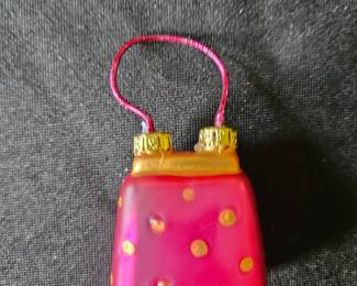 Pink Polka Dot Handbag Ornament